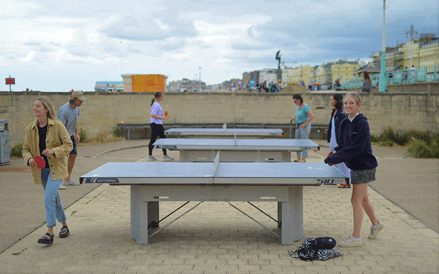 Table Tennis on Brighton Beach