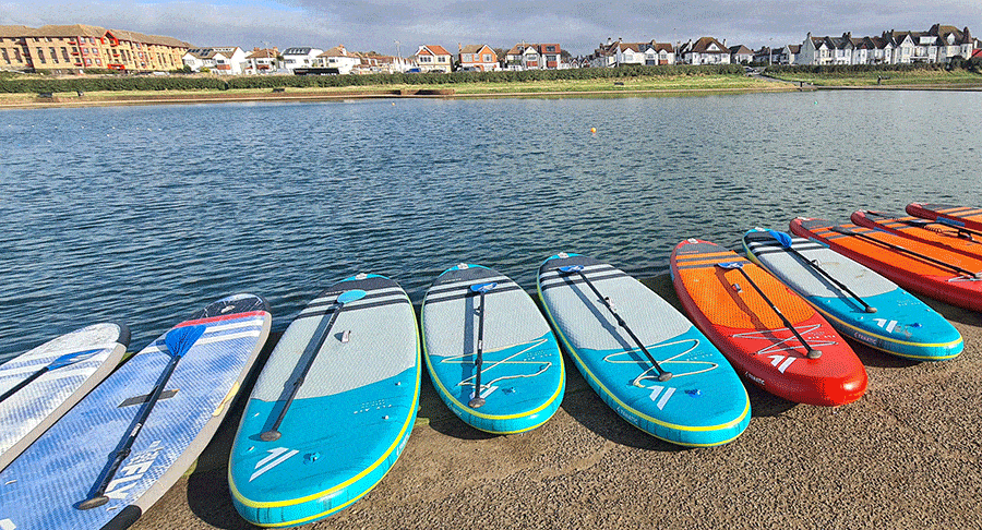Stand Up Paddle Boarding at Hove Lagoon next to Brighton Beach