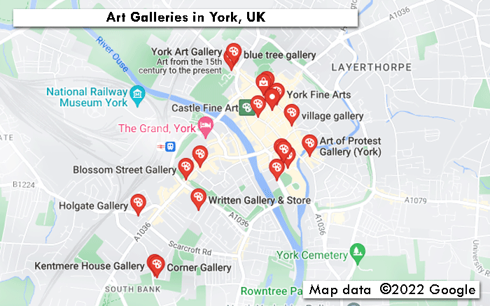 List of Art Galleries in York UK